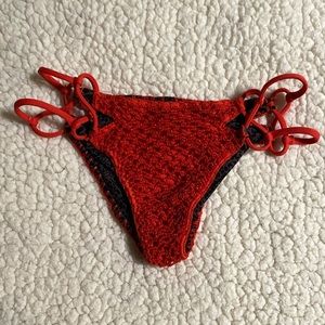 Acacia red crochet bottoms